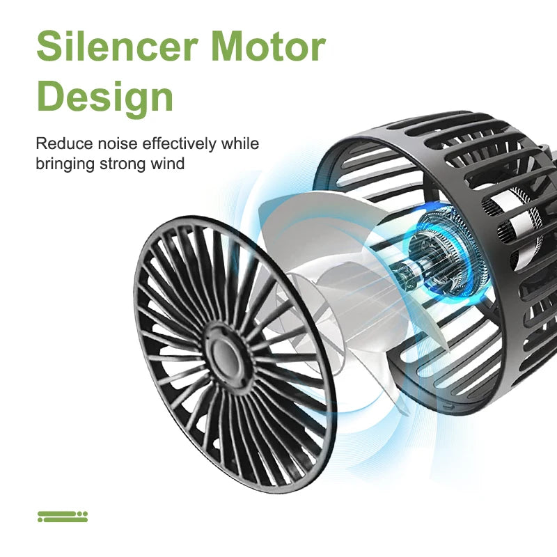 Revolutionary 360° Adjustable Car Fan - 3-Speed USB Charging Dual Head Cooling Solution for Your Car and Home