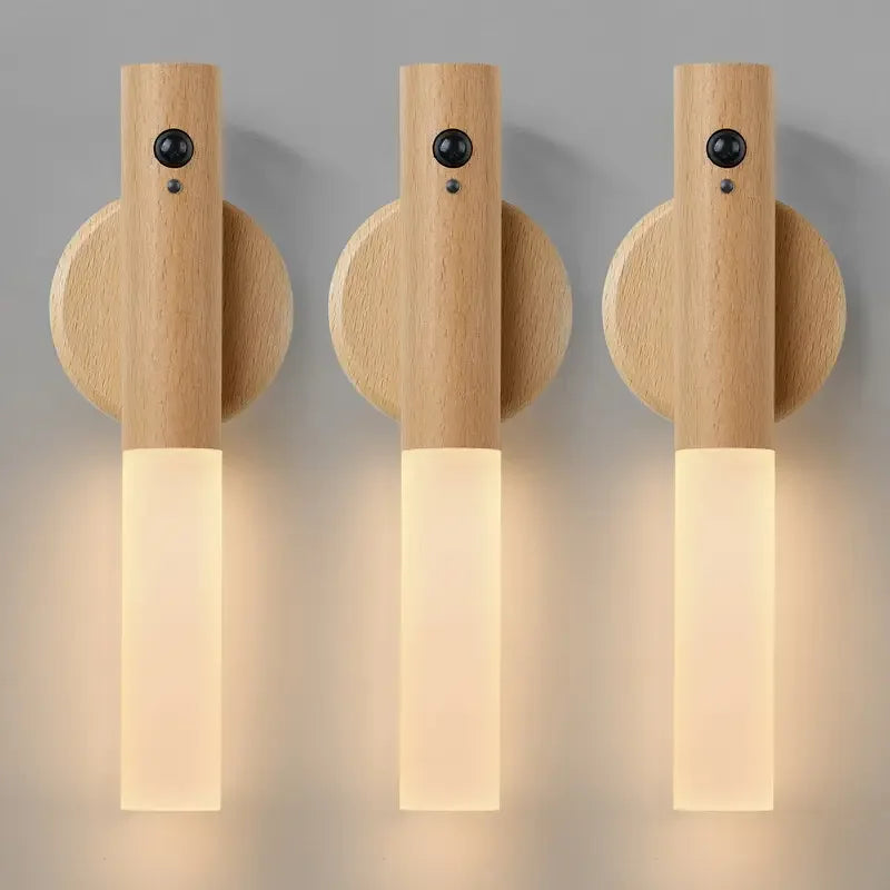 Illuminate Your Space with the Smart Motion Sensor LED Rechargeable Magnetic Wall Lamp - Perfect for Hallways, Bedrooms, Stairs, and Bathrooms!