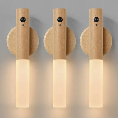 Illuminate Your Space with the Smart Motion Sensor LED Rechargeable Magnetic Wall Lamp - Perfect for Hallways, Bedrooms, Stairs, and Bathrooms!