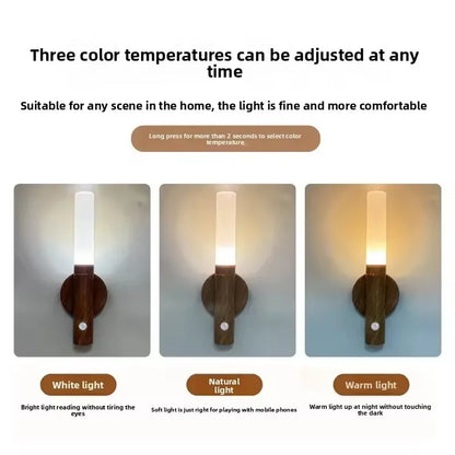 Illuminate Your Space with the Smart Motion Sensor LED Rechargeable Magnetic Wall Lamp - Perfect for Hallways, Bedrooms, Stairs, and Bathrooms!