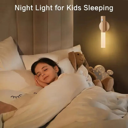 Illuminate Your Space with the Smart Motion Sensor LED Rechargeable Magnetic Wall Lamp - Perfect for Hallways, Bedrooms, Stairs, and Bathrooms!