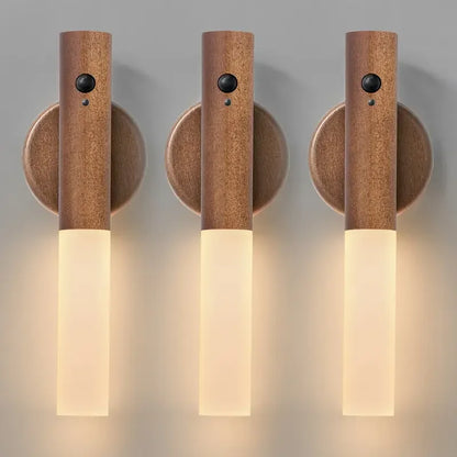 Illuminate Your Space with the Smart Motion Sensor LED Rechargeable Magnetic Wall Lamp - Perfect for Hallways, Bedrooms, Stairs, and Bathrooms!