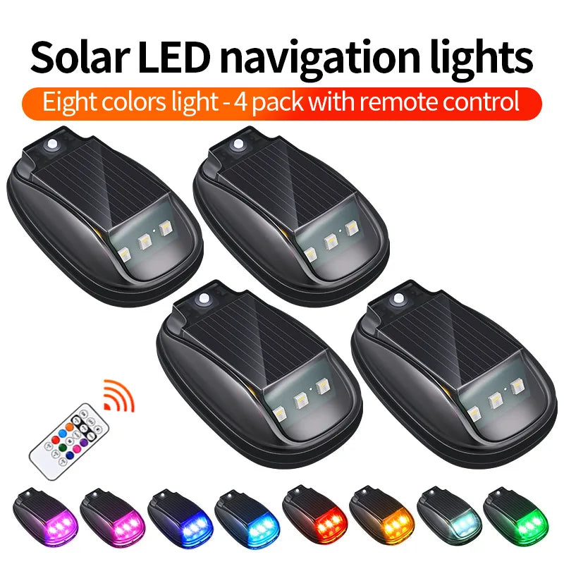 Revolutionary Roof Light LED Solar Remote Control - Wiring Free Flashing Navigation & Warning Light for Cars and Motorcycles