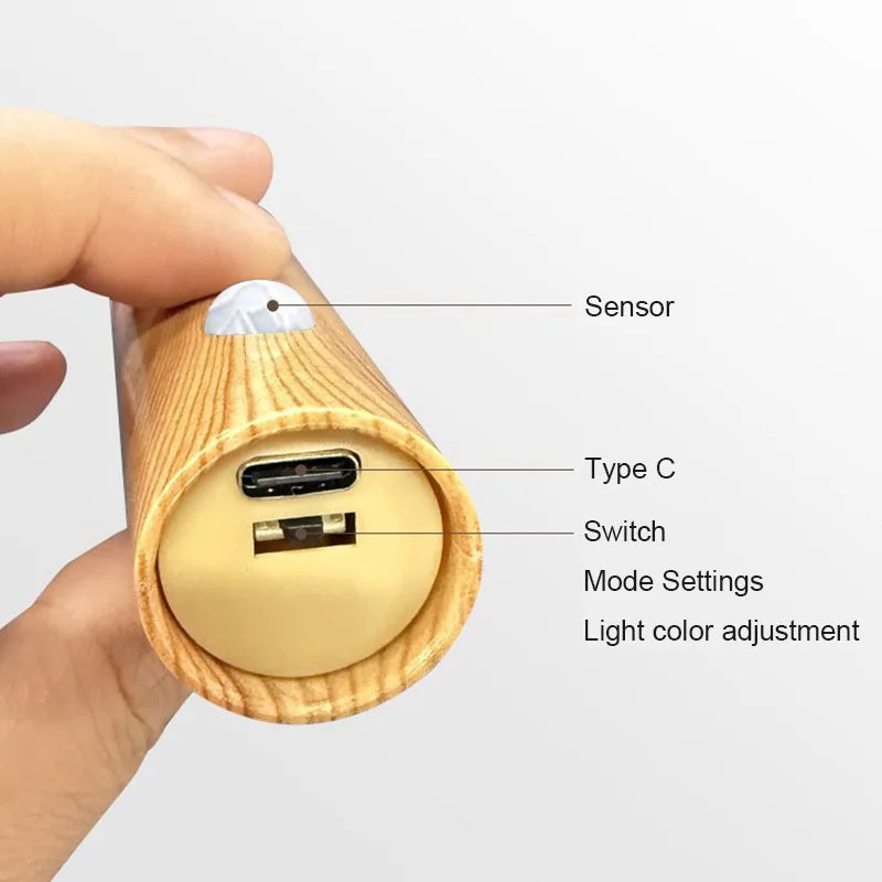 Illuminate Your Space with the Smart Motion Sensor LED Rechargeable Magnetic Wall Lamp - Perfect for Hallways, Bedrooms, Stairs, and Bathrooms!