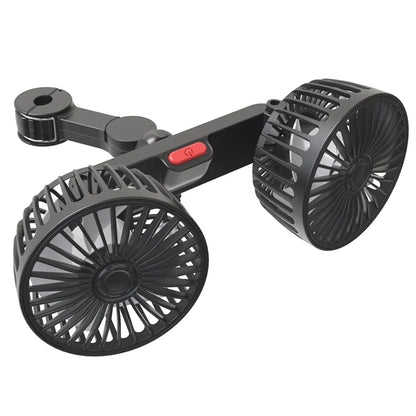 Revolutionary 360° Adjustable Car Fan - 3-Speed USB Charging Dual Head Cooling Solution for Your Car and Home