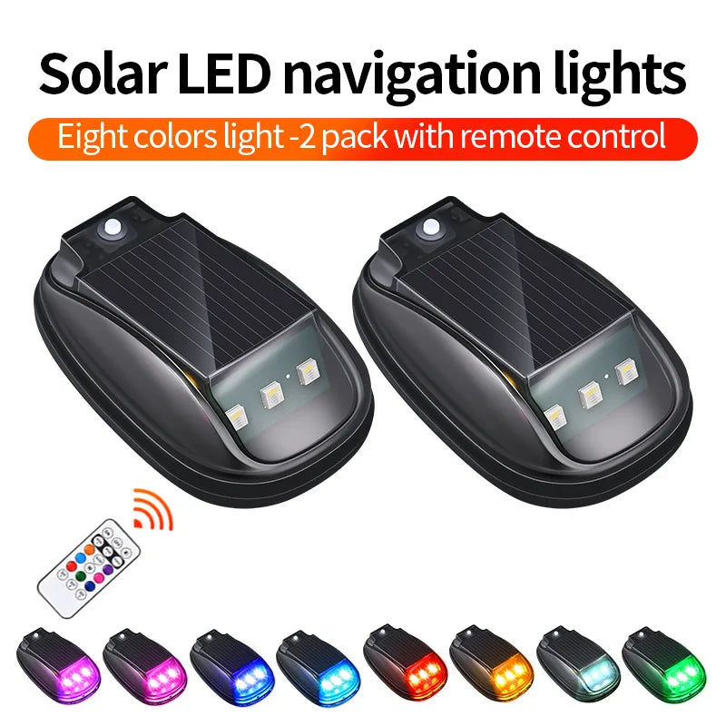 Revolutionary Roof Light LED Solar Remote Control - Wiring Free Flashing Navigation & Warning Light for Cars and Motorcycles
