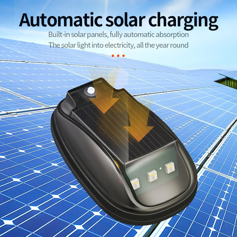 Revolutionary Roof Light LED Solar Remote Control - Wiring Free Flashing Navigation & Warning Light for Cars and Motorcycles