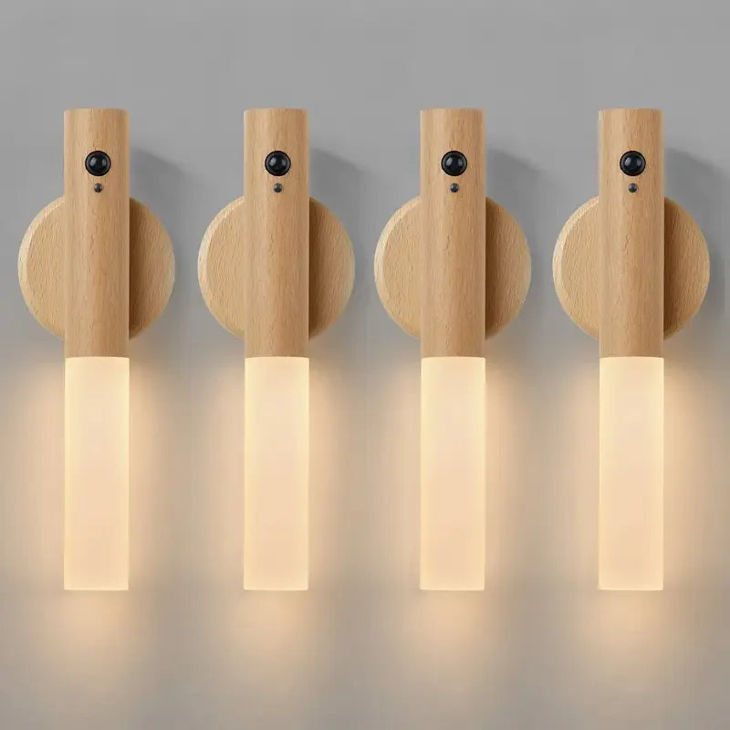 Illuminate Your Space with the Smart Motion Sensor LED Rechargeable Magnetic Wall Lamp - Perfect for Hallways, Bedrooms, Stairs, and Bathrooms!