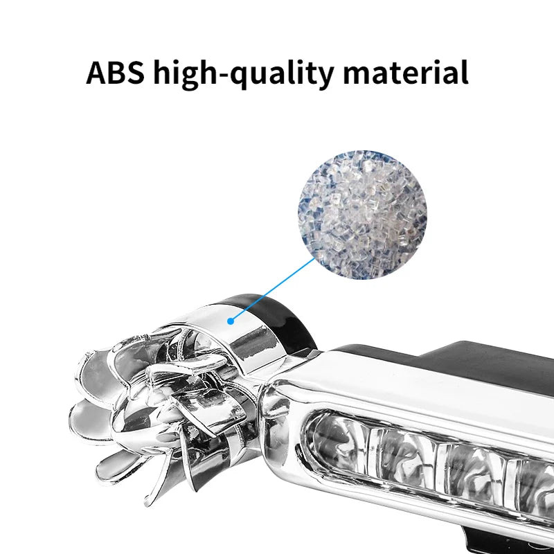 Illuminate Your Ride: 2Pcs Wind-Powered LED Daytime Running Light with Rotating Fan for Cars