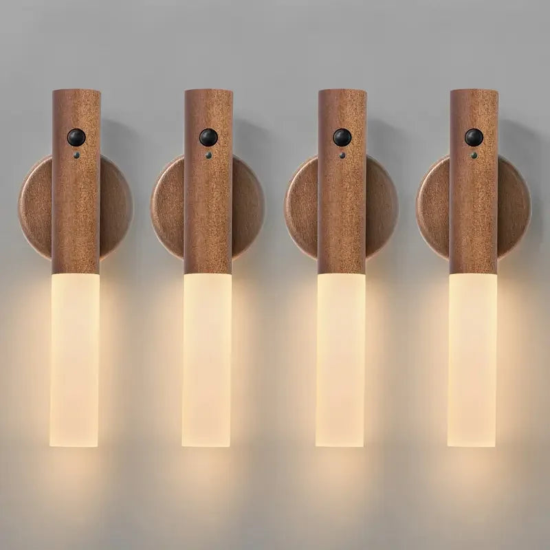 Illuminate Your Space with the Smart Motion Sensor LED Rechargeable Magnetic Wall Lamp - Perfect for Hallways, Bedrooms, Stairs, and Bathrooms!